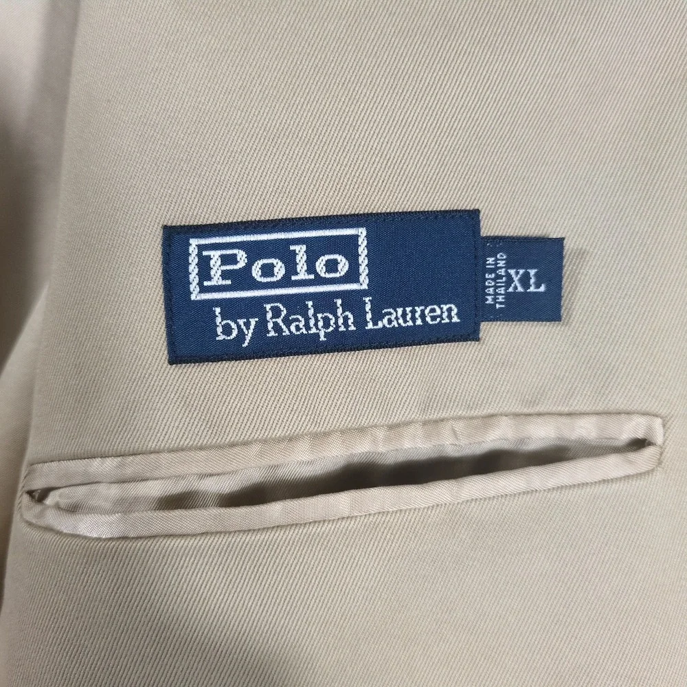 NWT Polo Ralph Lauren Mens XL Tan 3-Button Blazer Sport Coat Jacket Summer